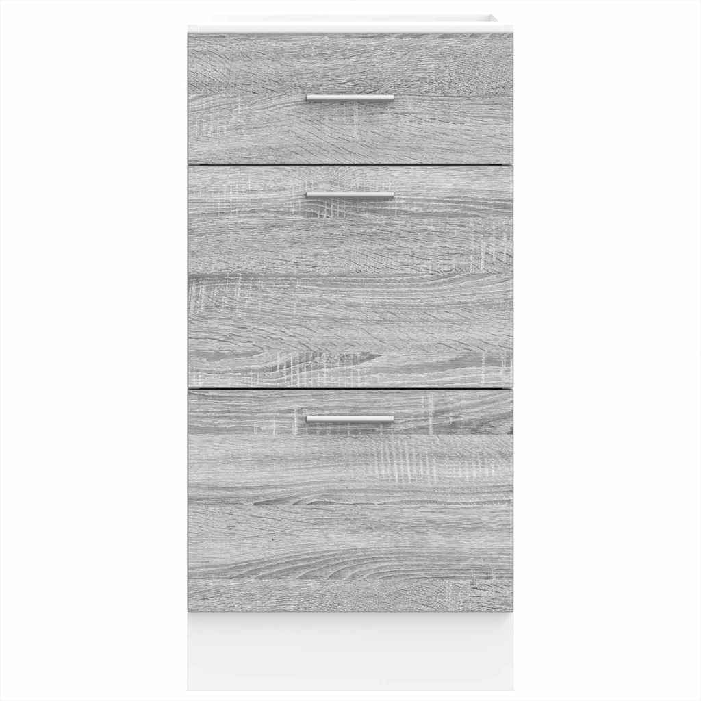 vidaXL Armario bajo de madera de ingeniería gris sonoma 40x46x81,5 cm