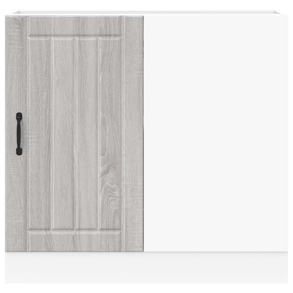 vidaXL Panel para lavavajillas Lucca madera contrachapada sonoma gris