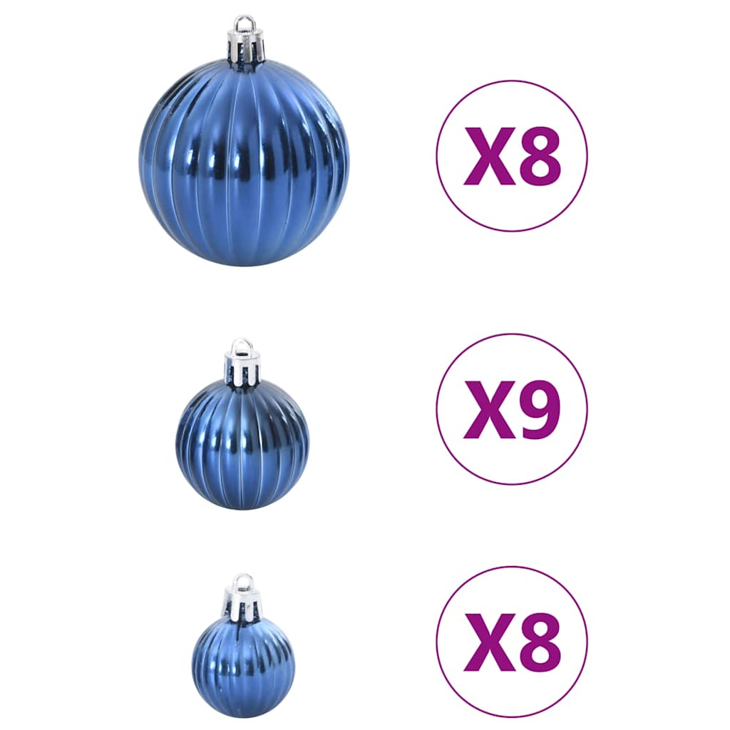 vidaXL Bolas de Navidad 100 unidades azul Ø3/4/6 cm