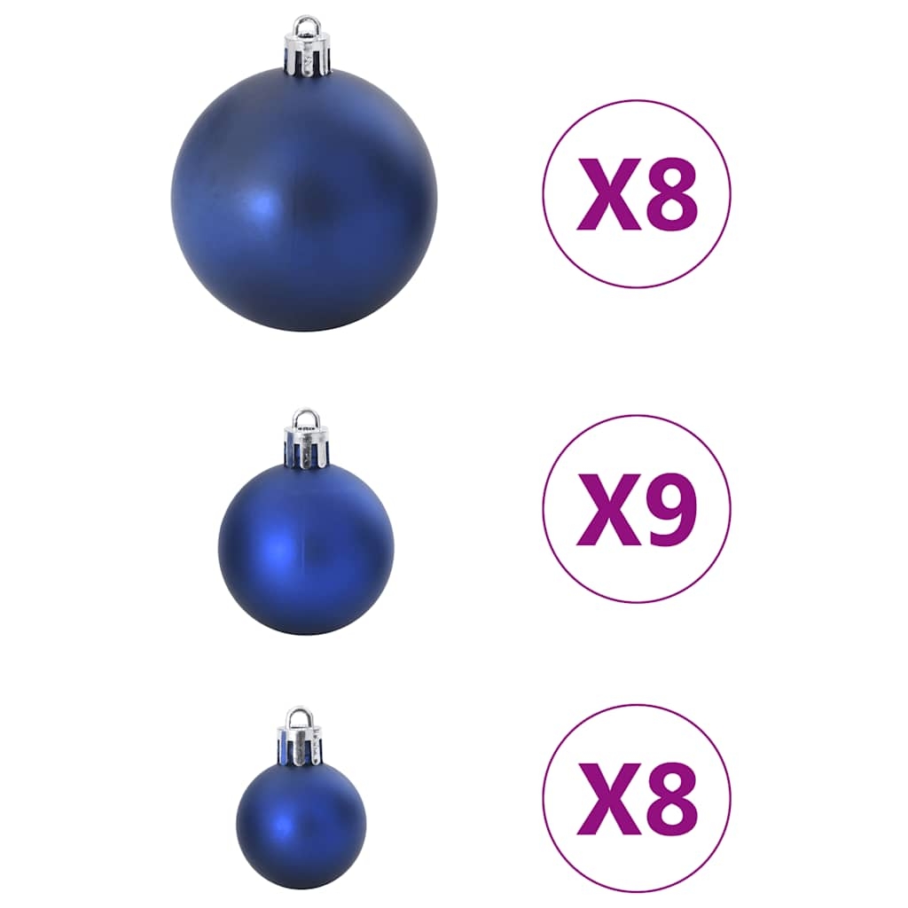 vidaXL Bolas de Navidad 100 unidades azul Ø3/4/6 cm