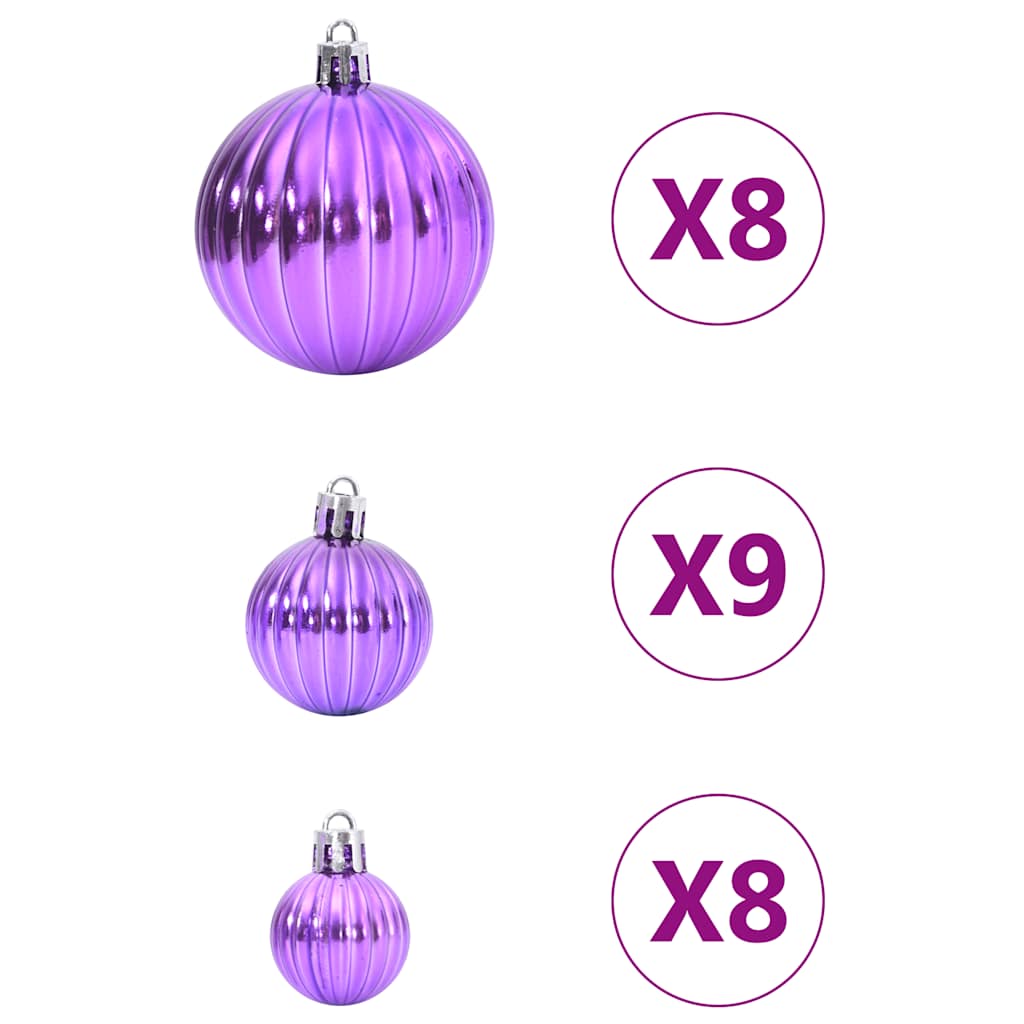 vidaXL Bolas de Navidad 100 unidades lila Ø3/4/6 cm