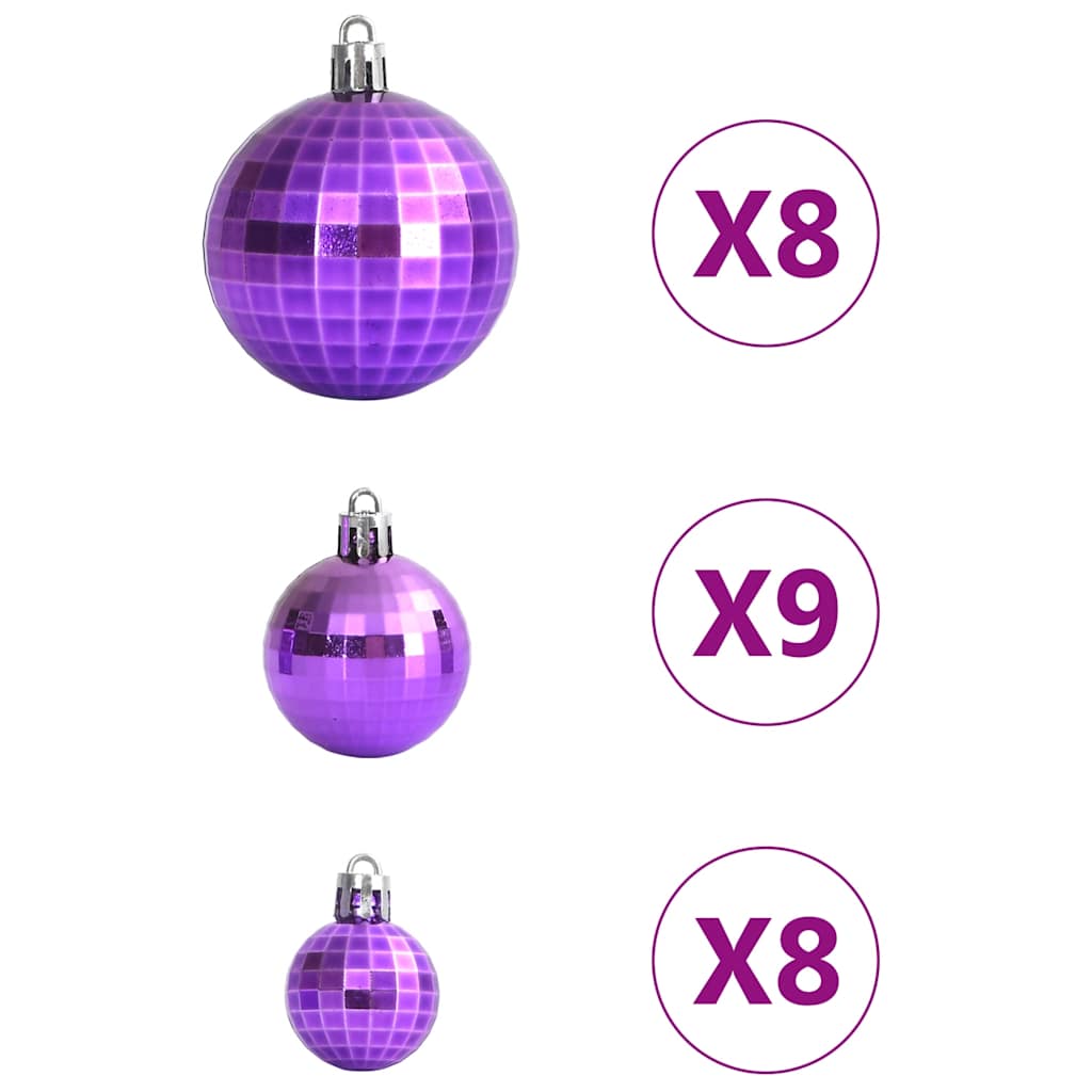 vidaXL Bolas de Navidad 100 unidades lila Ø3/4/6 cm