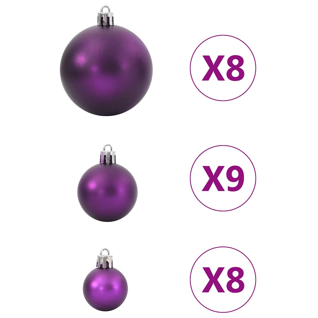 vidaXL Bolas de Navidad 100 unidades lila Ø3/4/6 cm