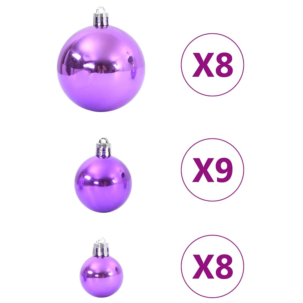 vidaXL Bolas de Navidad 100 unidades lila Ø3/4/6 cm