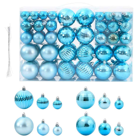 vidaXL Bolas de Navidad 100 unidades turquesa Ø3/4/6 cm