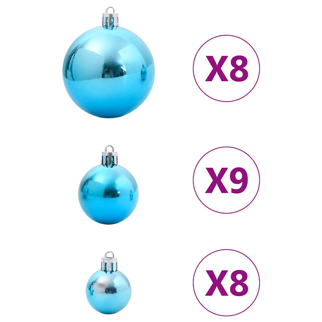 vidaXL Bolas de Navidad 100 unidades turquesa Ø3/4/6 cm