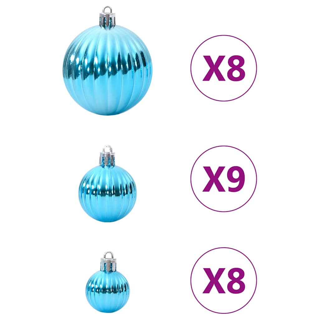 vidaXL Bolas de Navidad 100 unidades turquesa Ø3/4/6 cm