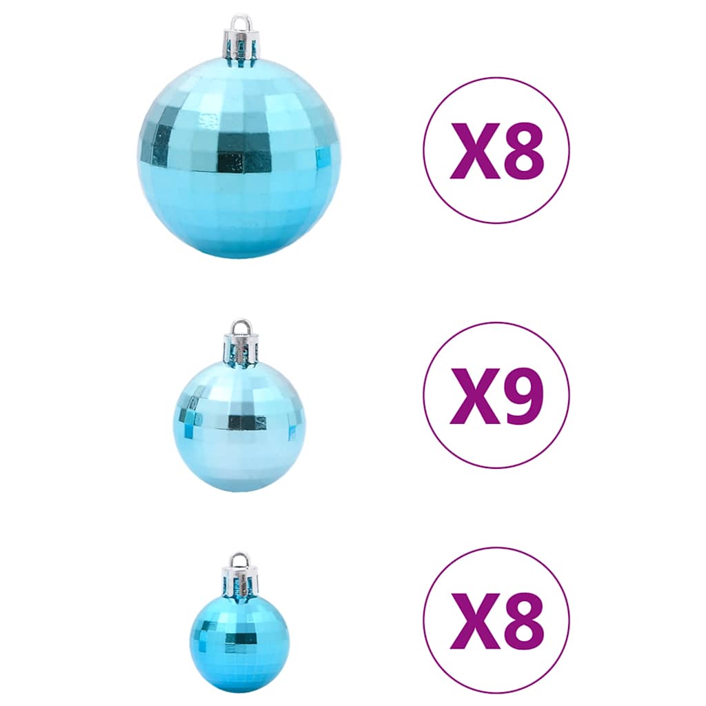 vidaXL Bolas de Navidad 100 unidades turquesa Ø3/4/6 cm