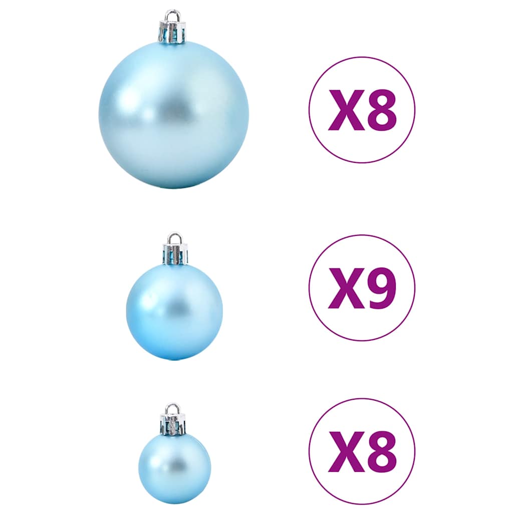 vidaXL Bolas de Navidad 100 unidades turquesa Ø3/4/6 cm