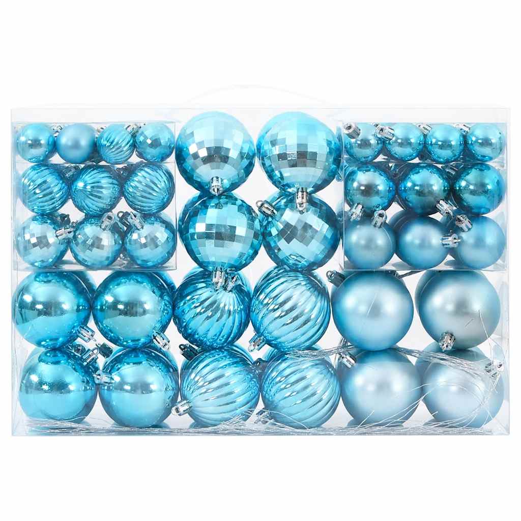 vidaXL Bolas de Navidad 100 unidades turquesa Ø3/4/6 cm