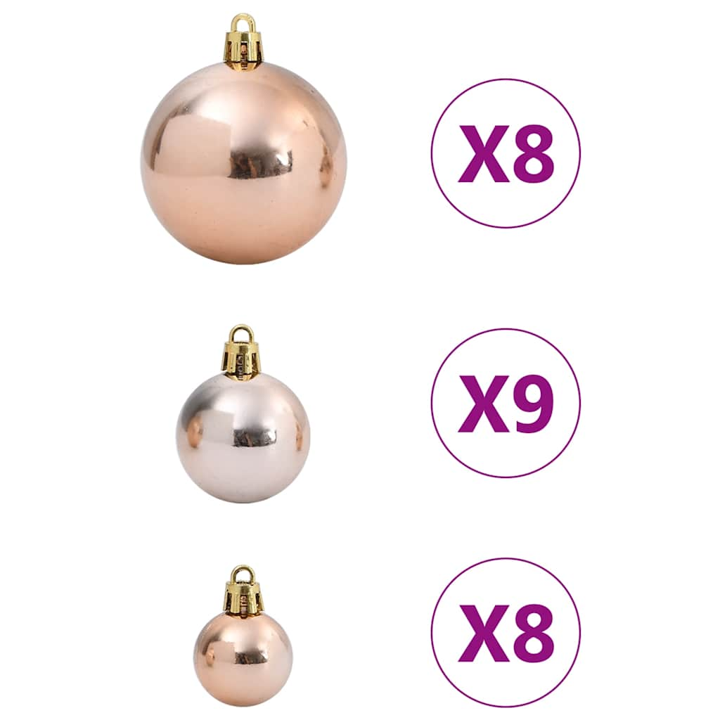 vidaXL Bolas de Navidad 100 uds color champán y marrón oscuro Ø3/4/6cm