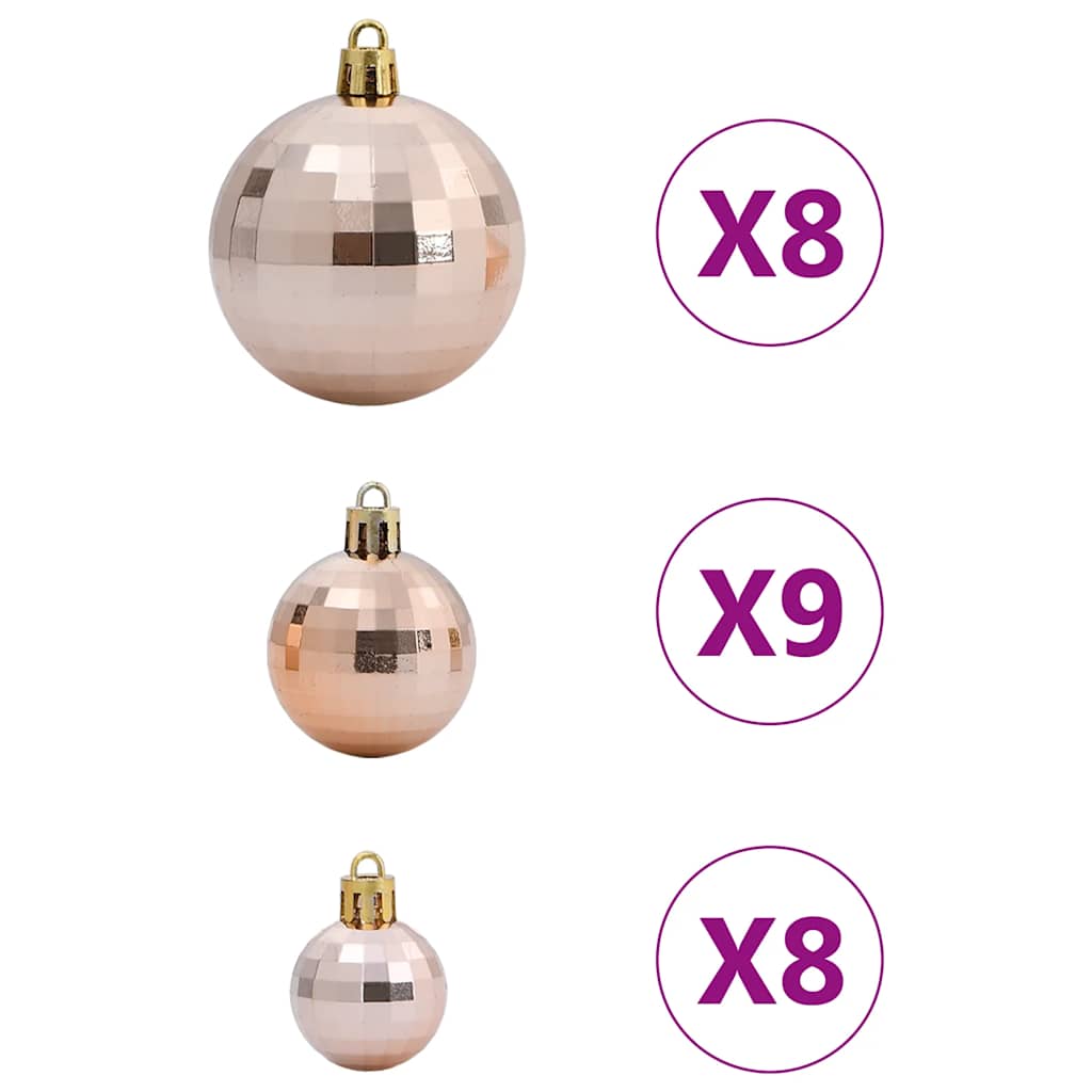 vidaXL Bolas de Navidad 100 uds color champán y marrón oscuro Ø3/4/6cm