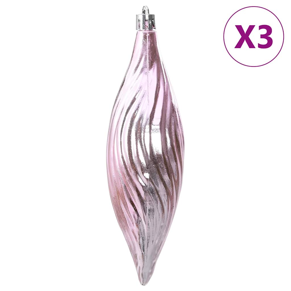 vidaXL Bolas de Navidad 98 unidades rosa Ø3/4/6 cm