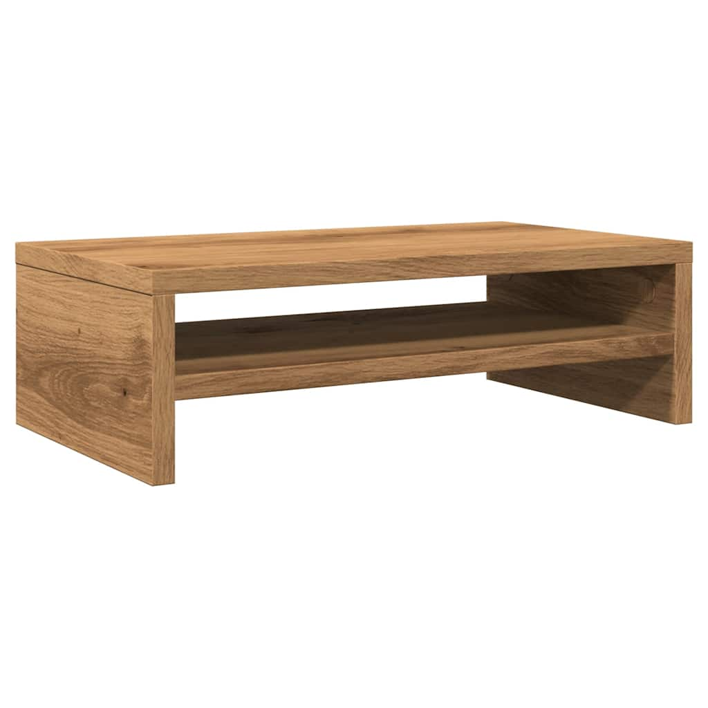 vidaXL Soporte mesa pantalla madera ingeniería roble 42x24x13 cm