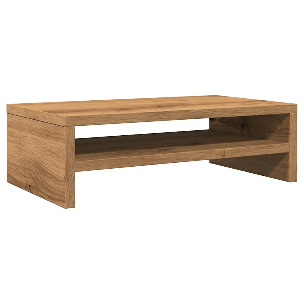 vidaXL Soporte mesa pantalla madera ingeniería roble 42x24x13 cm