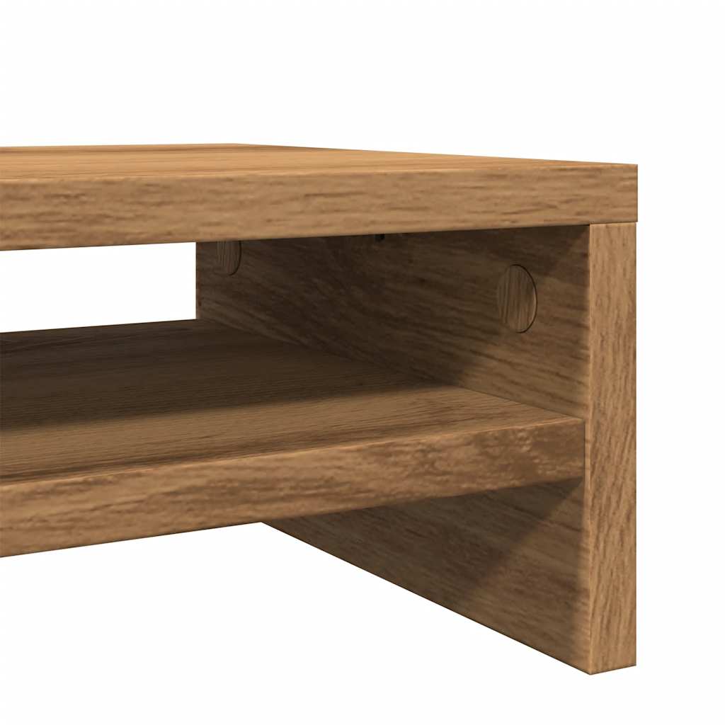 vidaXL Soporte mesa pantalla madera ingeniería roble 42x24x13 cm