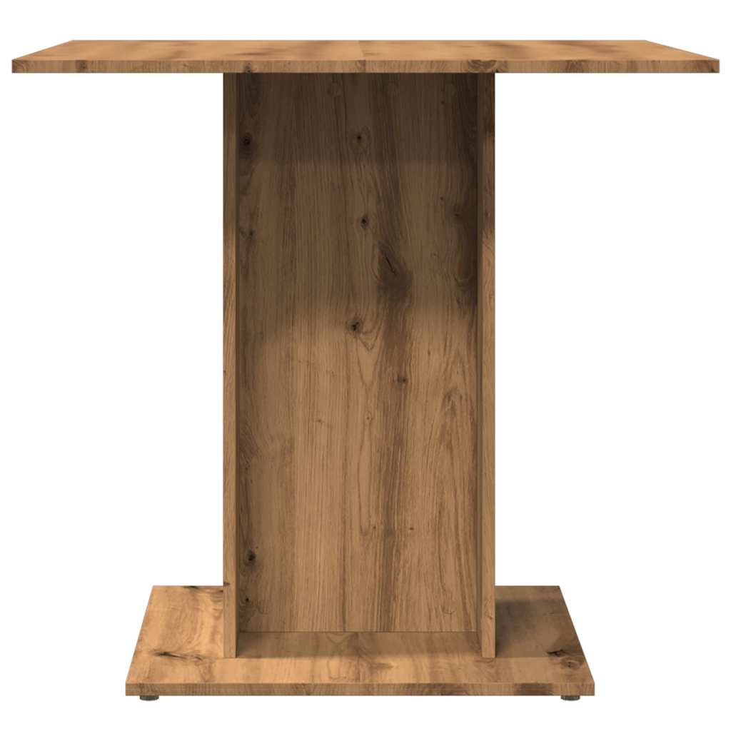 vidaXL Mesa de comedor madera de ingeniería roble artisan 80x80x75 cm