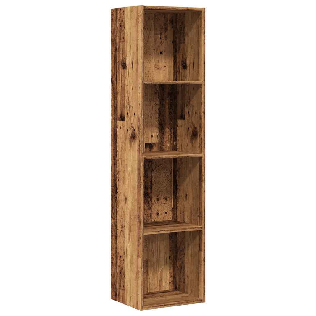 vidaXL Mueble TV/Librería madera vieja 36x30x143cm madera ingeniería