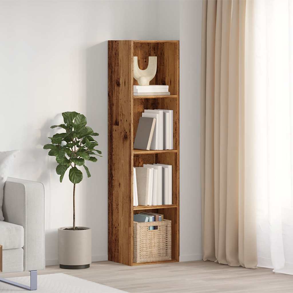 vidaXL Mueble TV/Librería madera vieja 36x30x143cm madera ingeniería