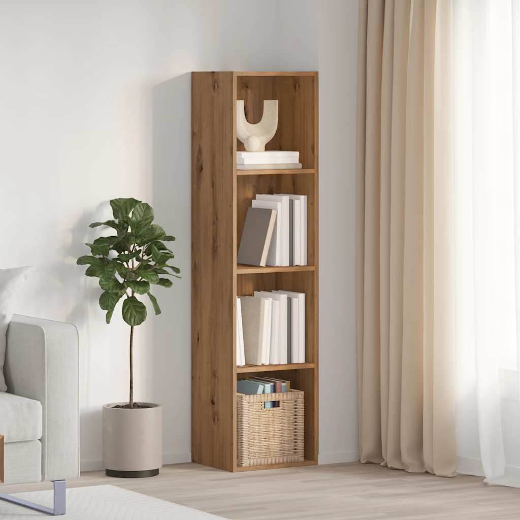 vidaXL Mueble de TV/Librería roble artesanal 36x30x143cm