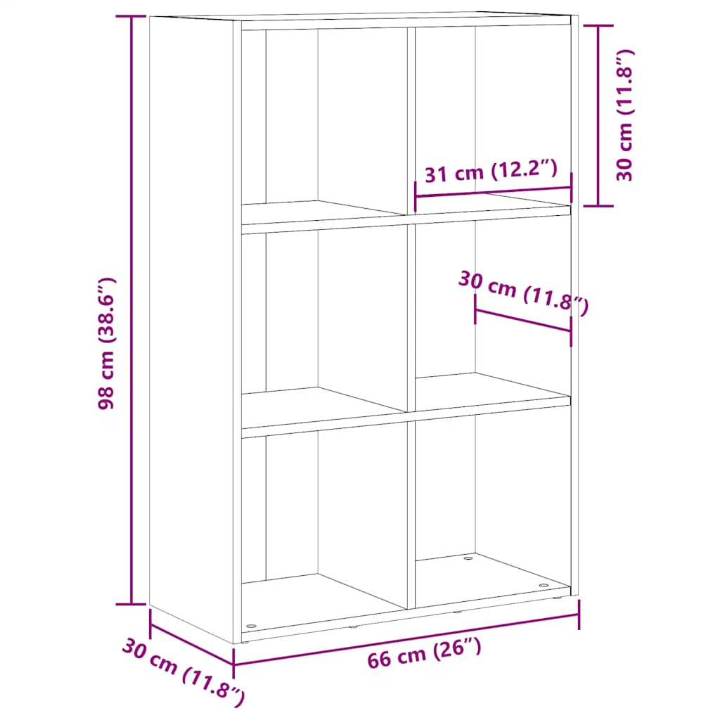 vidaXL Estantería/Aparador madera vieja 66x30x98cm