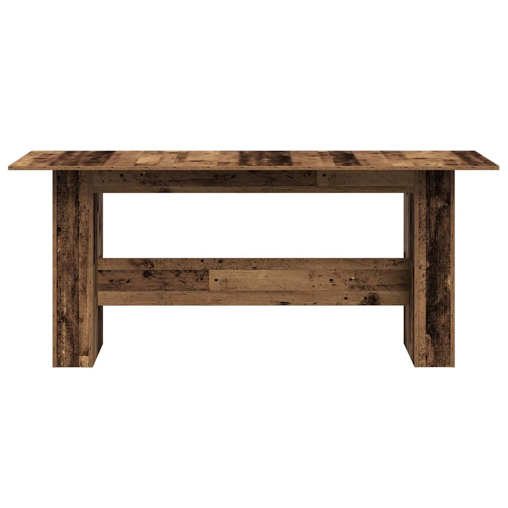 vidaXL Mesa de comedor de aglomerado madera envejecida 180x90x76 cm