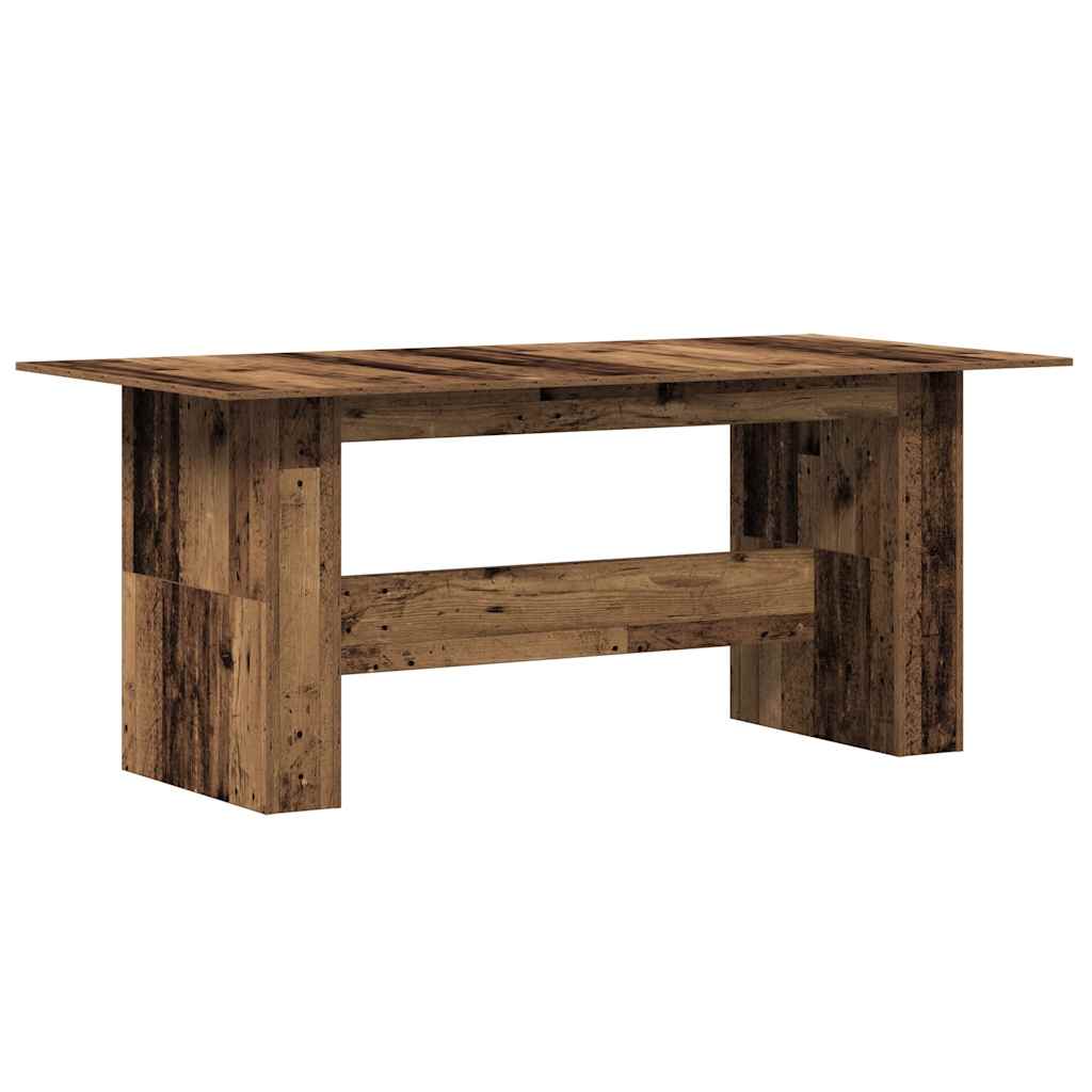 vidaXL Mesa de comedor de aglomerado madera envejecida 180x90x76 cm