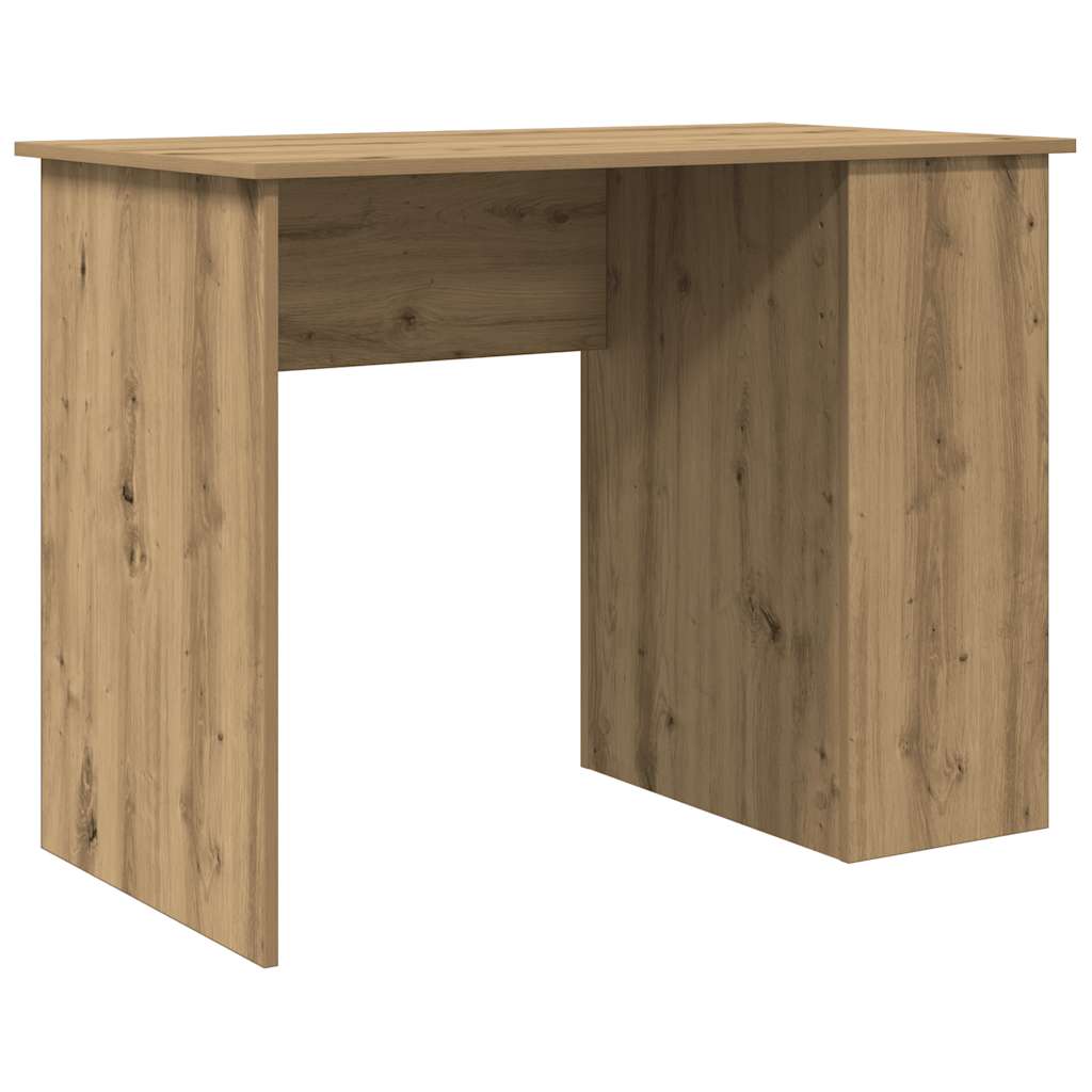 vidaXL Escritorio de madera de ingeniería roble artesano 100x55x75 cm