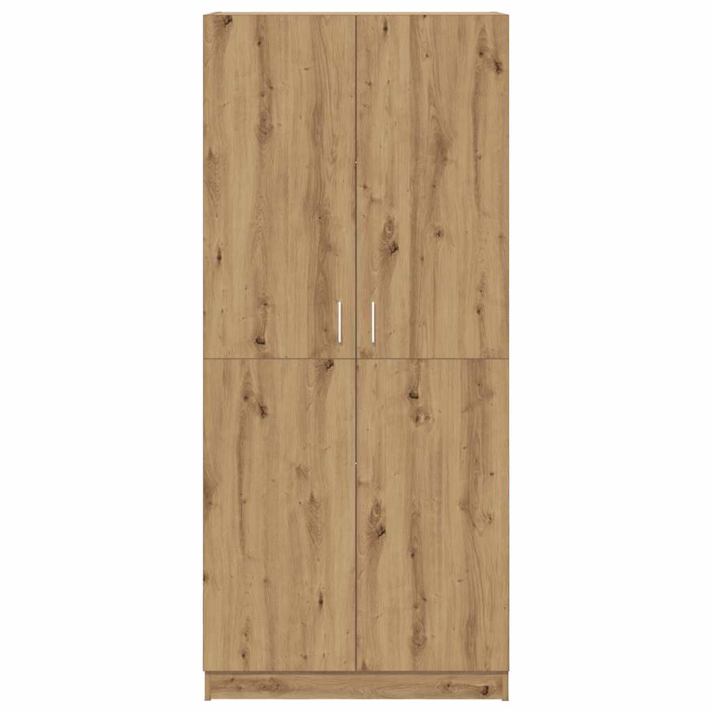 vidaXL Armario de madera de ingeniería roble artesanal 80x52x180 cm