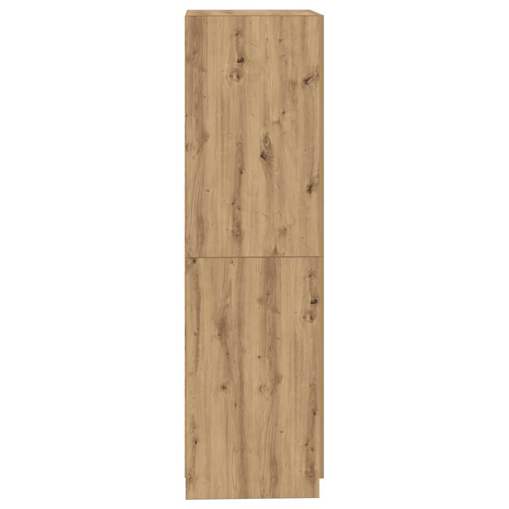 vidaXL Armario de madera de ingeniería roble artesanal 80x52x180 cm