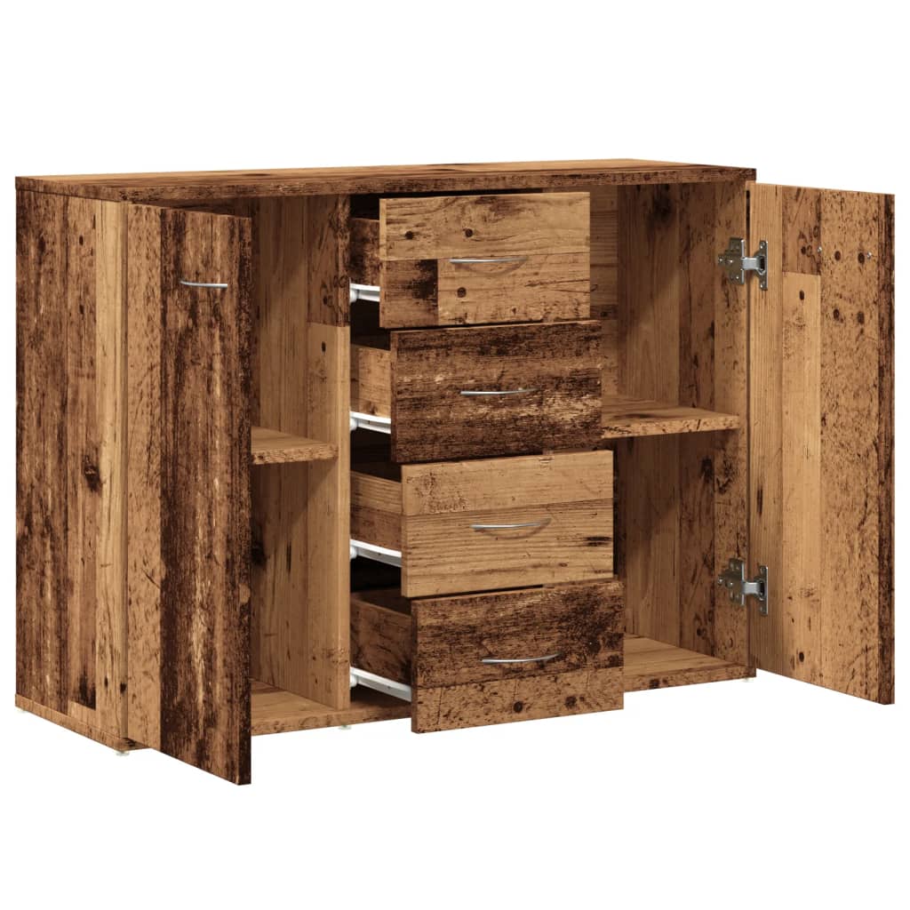 vidaXL Aparador de madera de ingeniería madera envejecida 88x30x64 cm