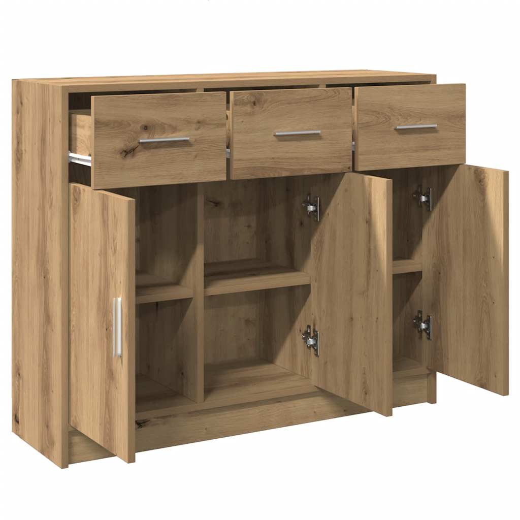 vidaXL Aparador de madera de ingeniería roble artisan 91x28x75 cm