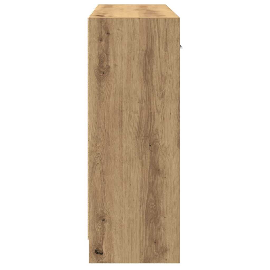 vidaXL Aparador de madera de ingeniería roble artisan 91x28x75 cm