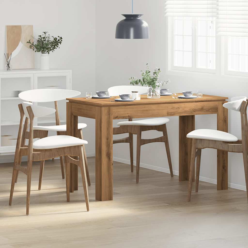 vidaXL Mesa de Comedor Roble Artesano 120x60x76cm madera reconstituida