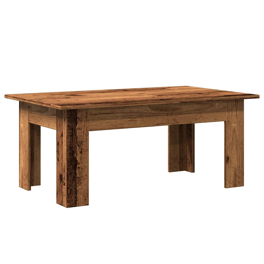 vidaXL Mesa de centro madera contrachapada madera envejecida