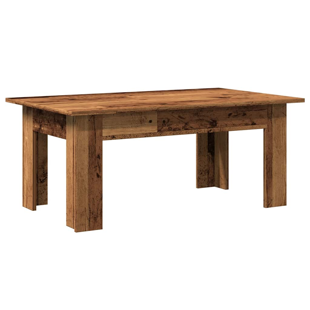 vidaXL Mesa de centro madera contrachapada madera envejecida