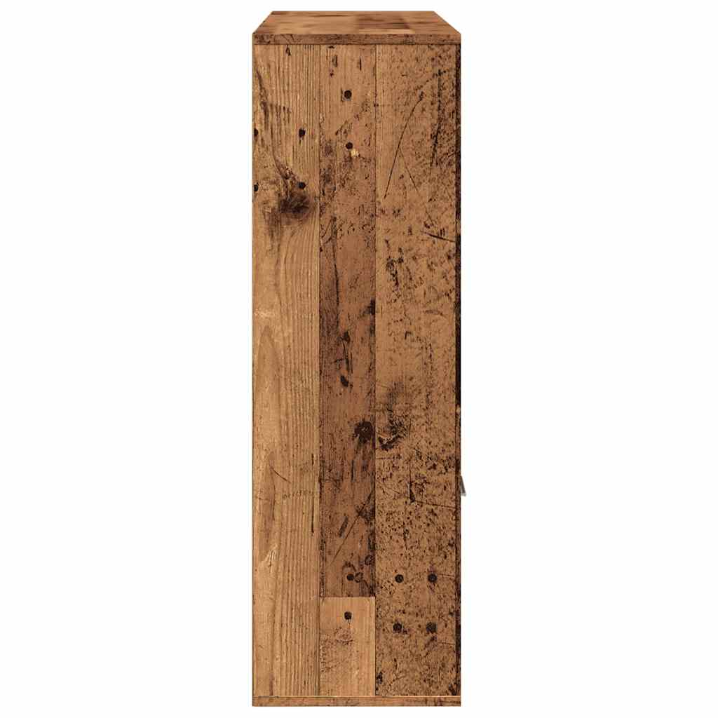 vidaXL Estantería de madera de ingeniería envejecida 98x29x97,5 cm