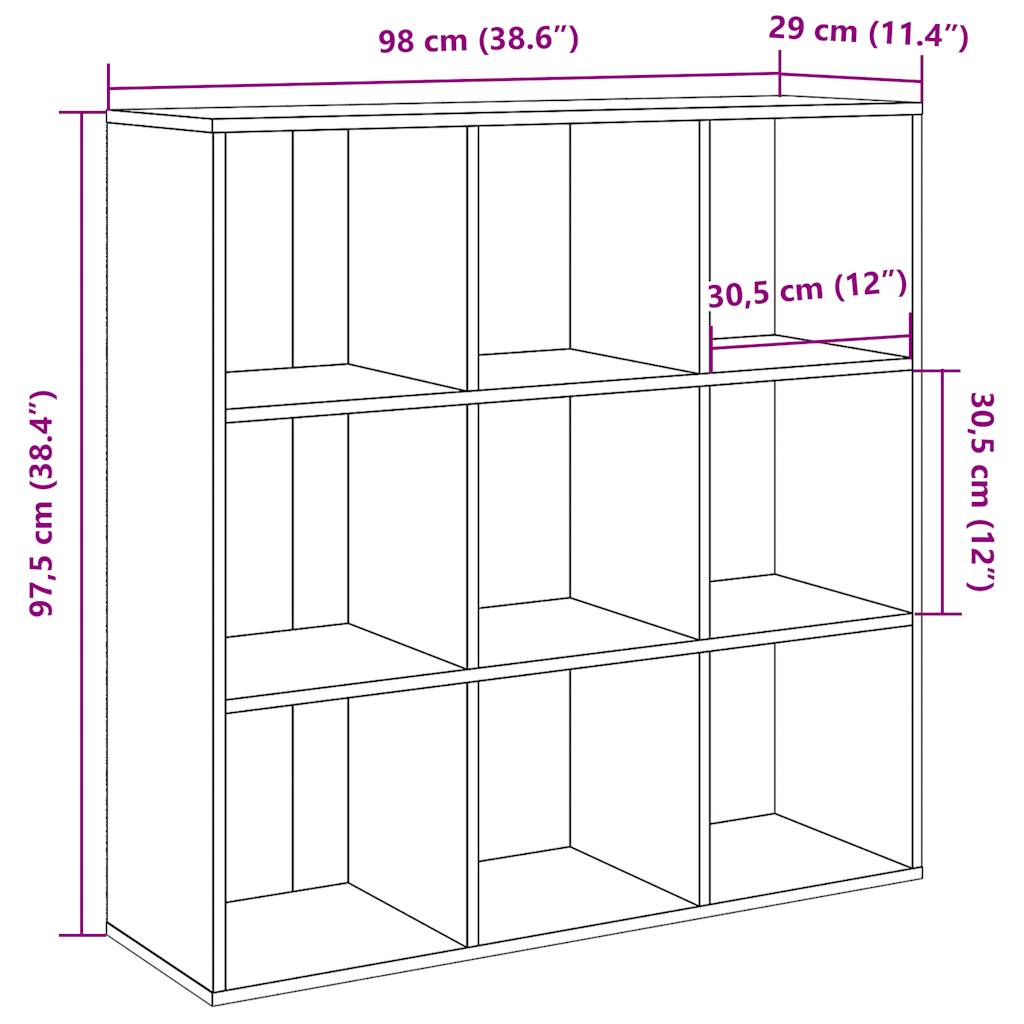 vidaXL Estantería madera envejecida 98x29x97,5 cm