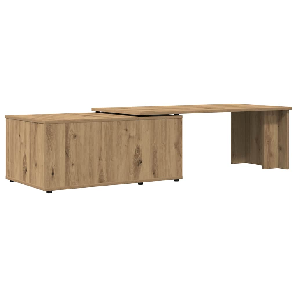 vidaXL Mesa de centro madera de ingeniería roble artisan 150x50x35 cm