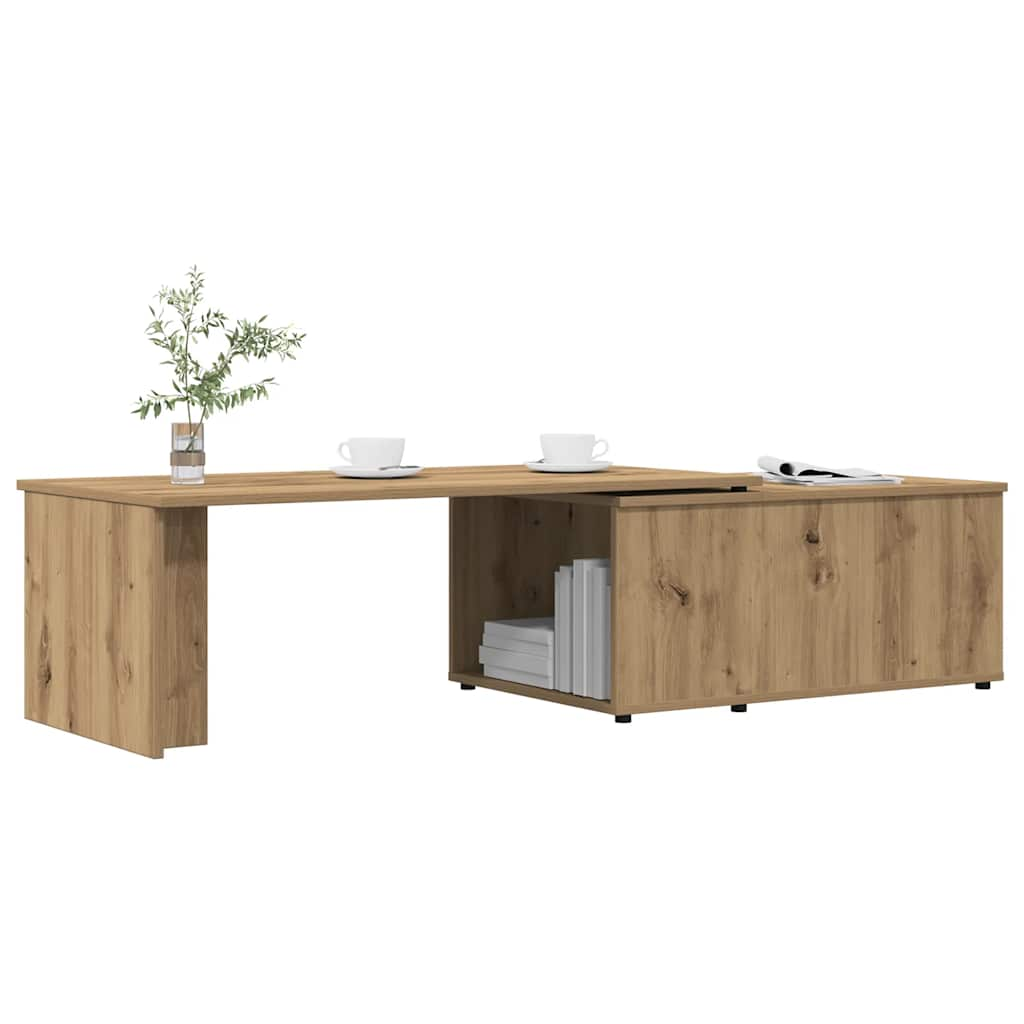 vidaXL Mesa de centro madera de ingeniería roble artisan 150x50x35 cm