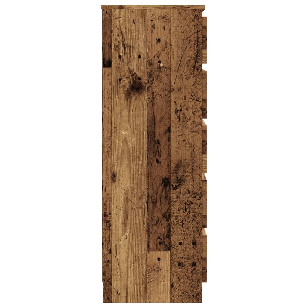 vidaXL Cajonera de madera de ingeniería envejecida 60x36x103 cm