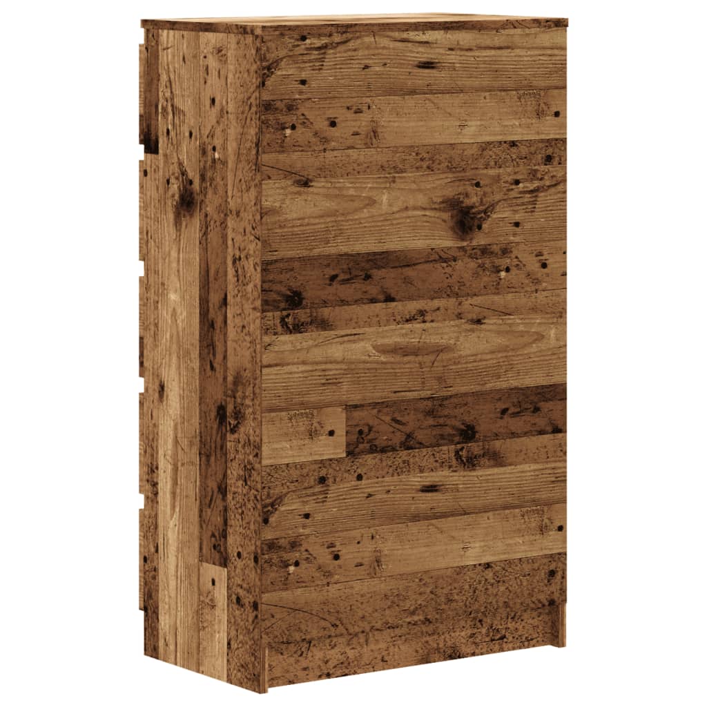 vidaXL Cajonera de madera de ingeniería envejecida 60x36x103 cm