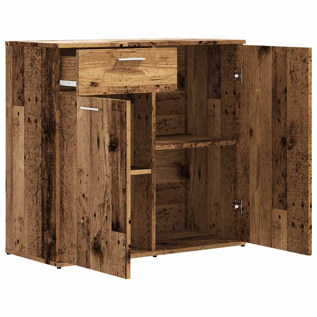 vidaXL Aparador de madera contrachapada madera vieja 80x36x75 cm