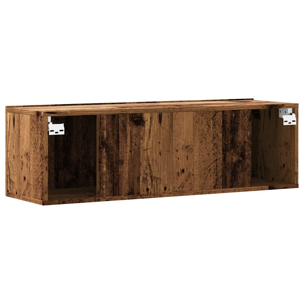 vidaXL Mueble de TV de pared madera ingeniería envejecida 100x30x30 cm