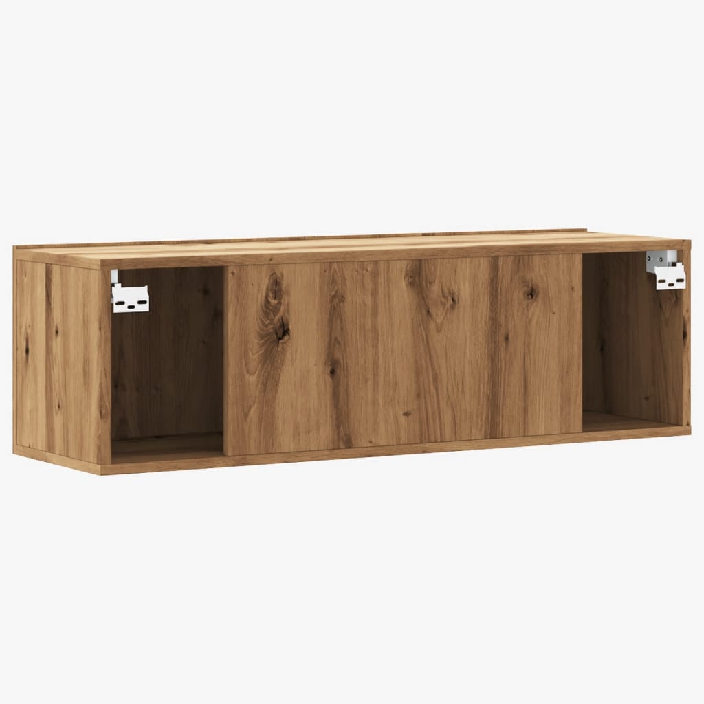 vidaXL Mueble TV de pared madera ingeniería roble artisan 100x30x30 cm