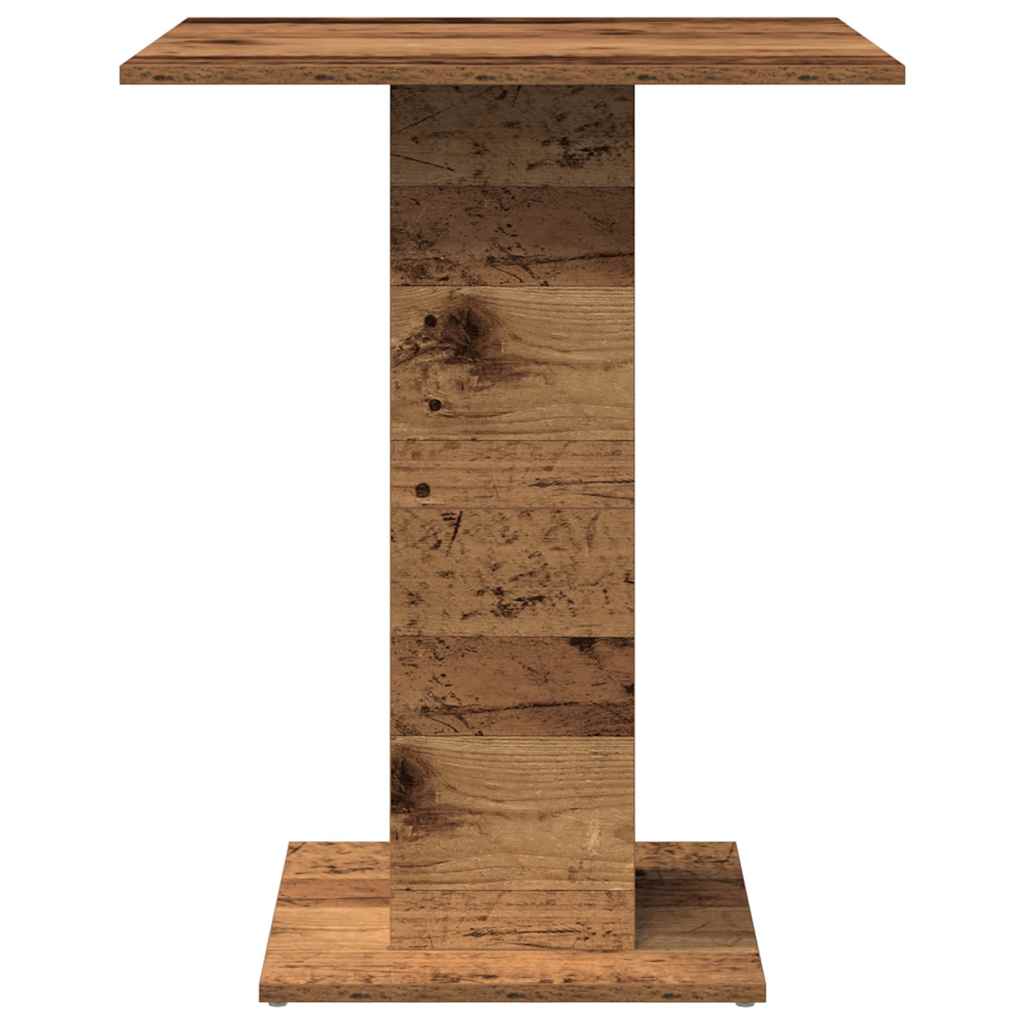 vidaXL Mesa de bistró de madera de ingeniería envejecida 60x60x75 cm