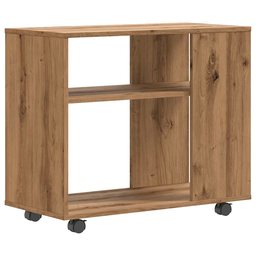 vidaXL Mesa auxiliar de madera de ingeniería roble artisan 70x35x55 cm