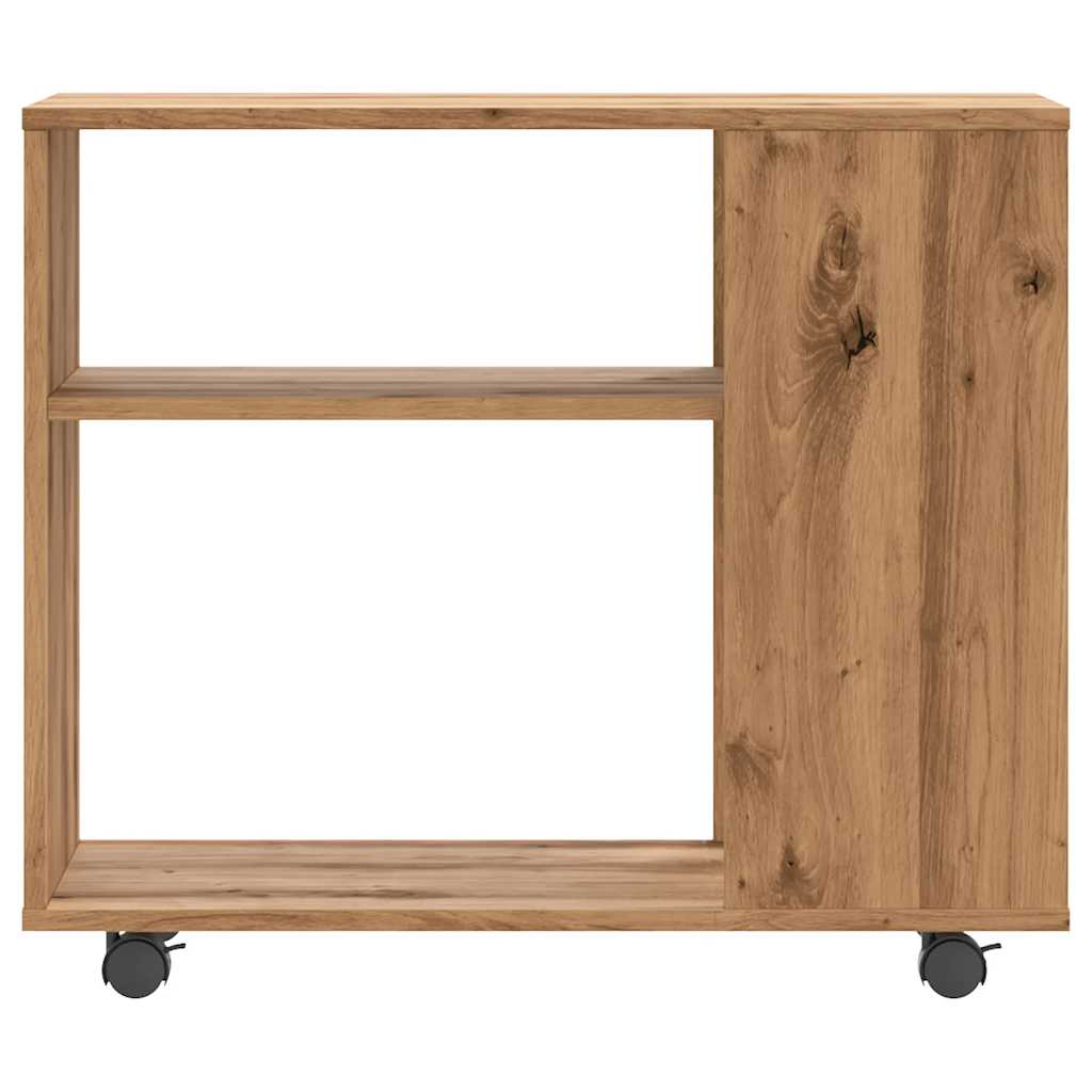 vidaXL Mesa auxiliar de madera de ingeniería roble artisan 70x35x55 cm