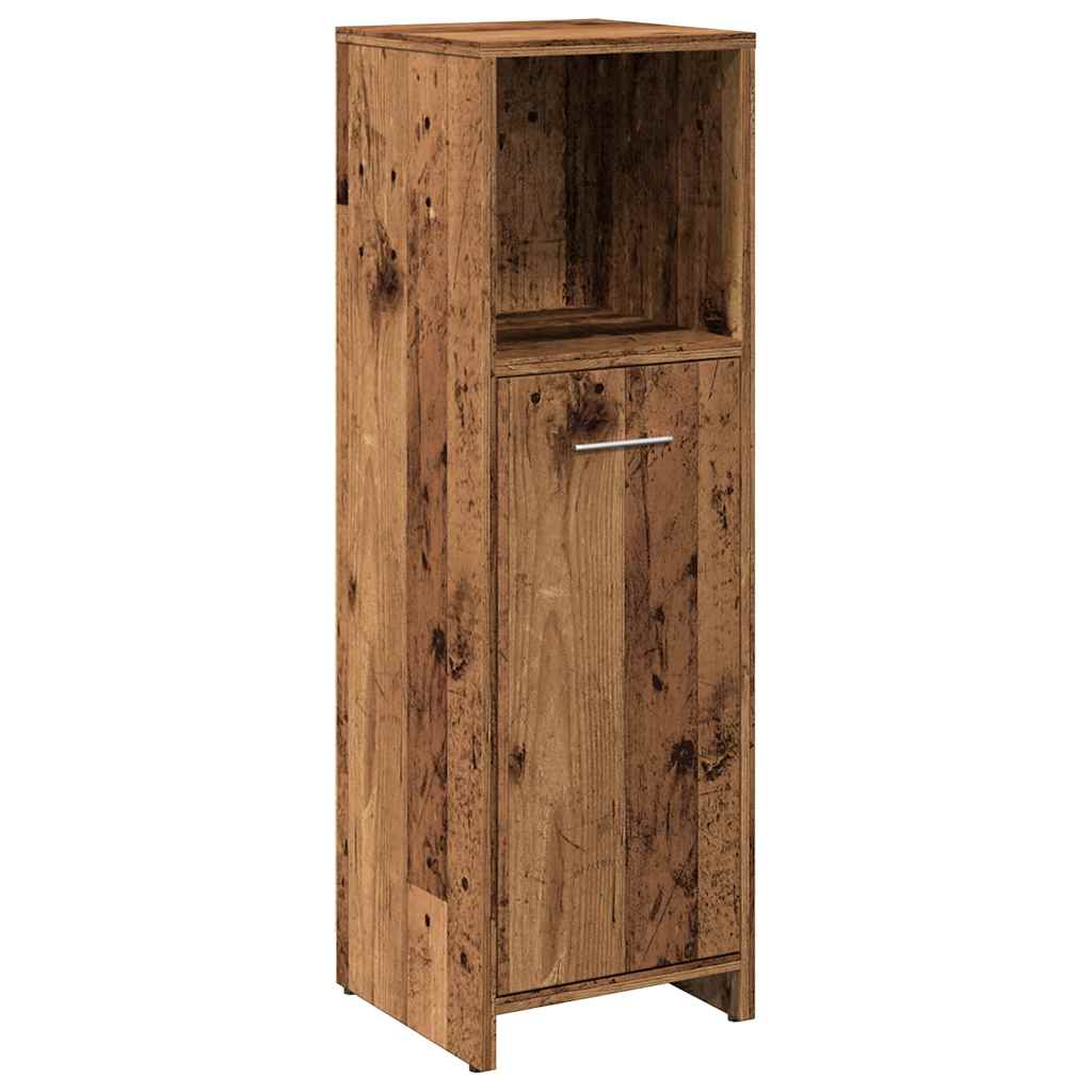 vidaXL Armario de baño madera contrachapada envejecida 30x30x95 cm