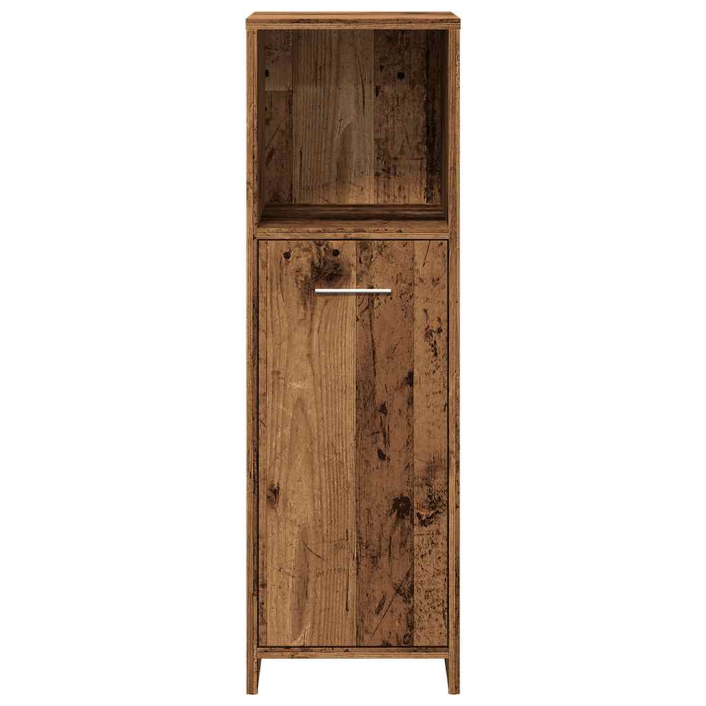 vidaXL Armario de baño madera contrachapada envejecida 30x30x95 cm